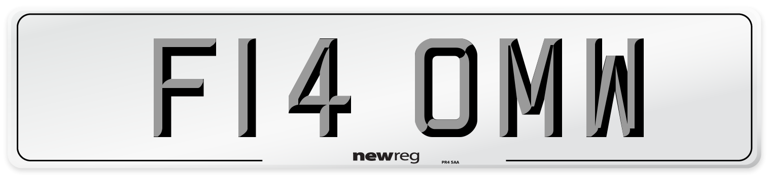 F14 OMW Number Plate from New Reg